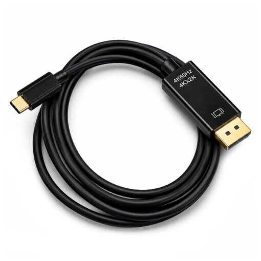 Cable Adaptador Displayport Macho Para USB-C 1.8 Metros