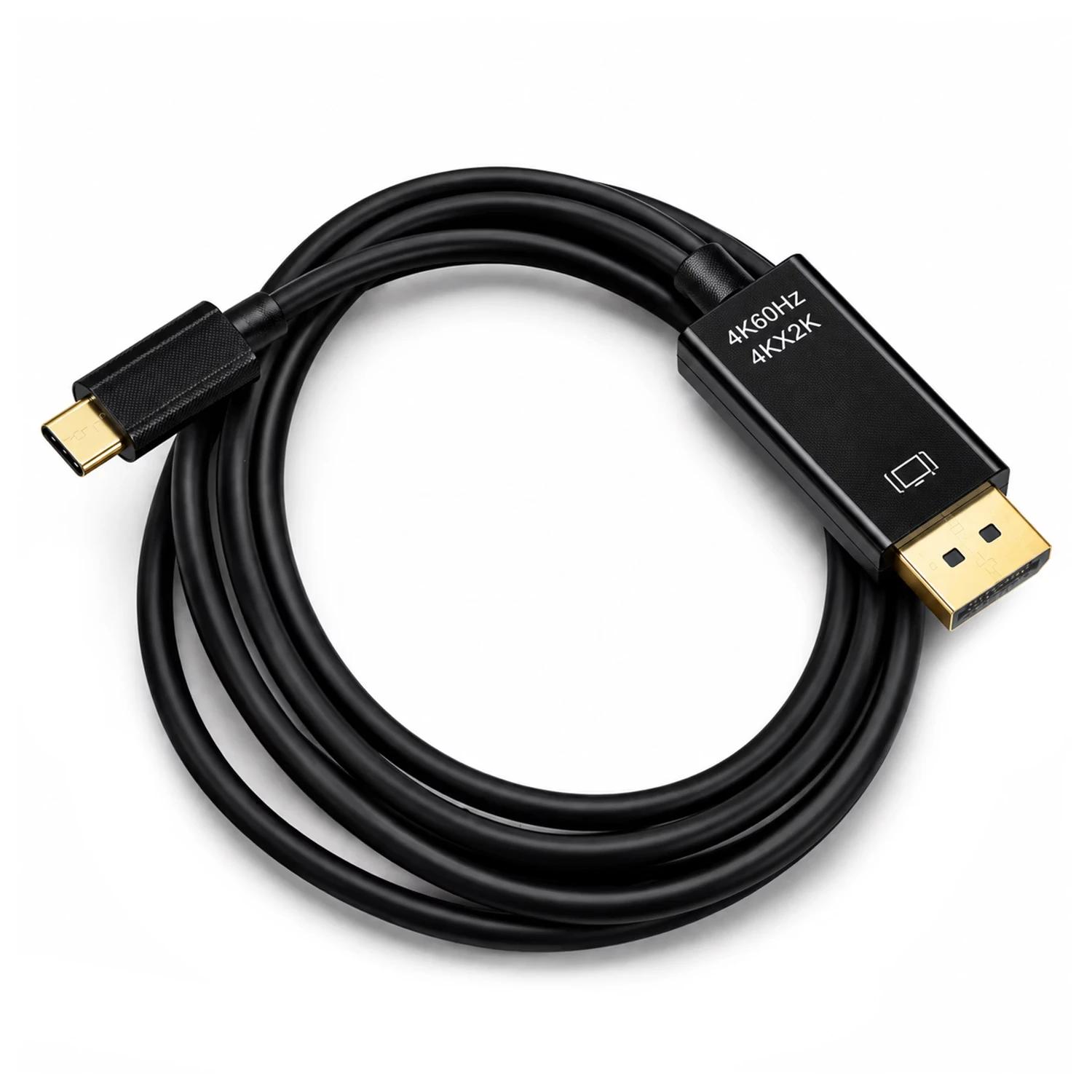 Cable Adaptador Displayport Macho Para USB-C 1.8 Metros