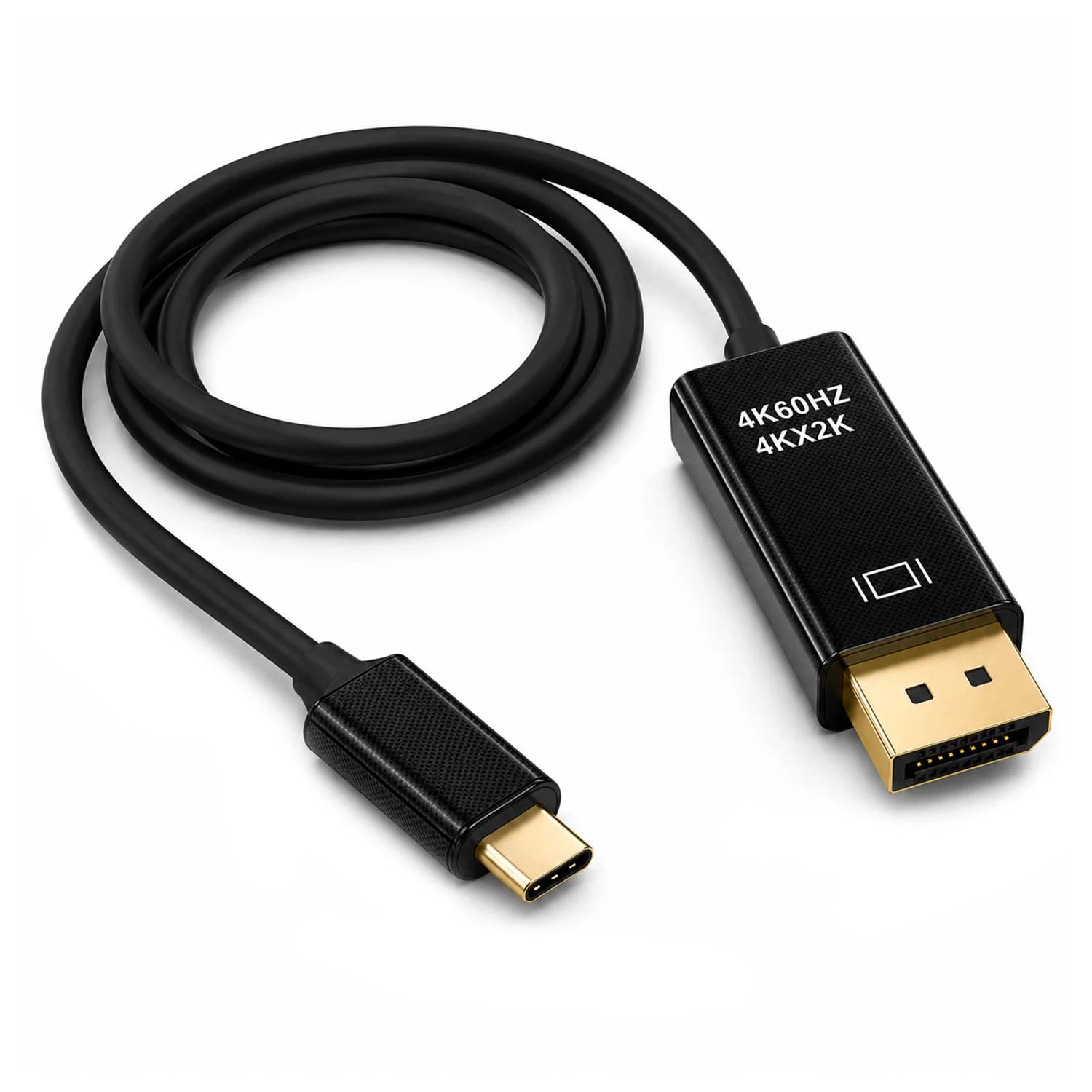 Cable Adaptador Displayport Macho Para USB-C 1.8 Metros - Imagen 2