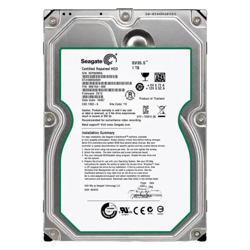 HD Seagate Surveillance Pull 1TB 3.5" SATA 2 7200RPM - ST31000525SV