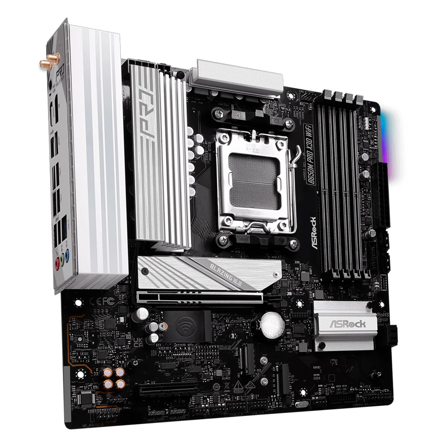 Placa Madre ASRock B650M Pro X3D WiFi DDR5 Socket AM5 Chipset AMD B650 Micro ATX - Imagen 3
