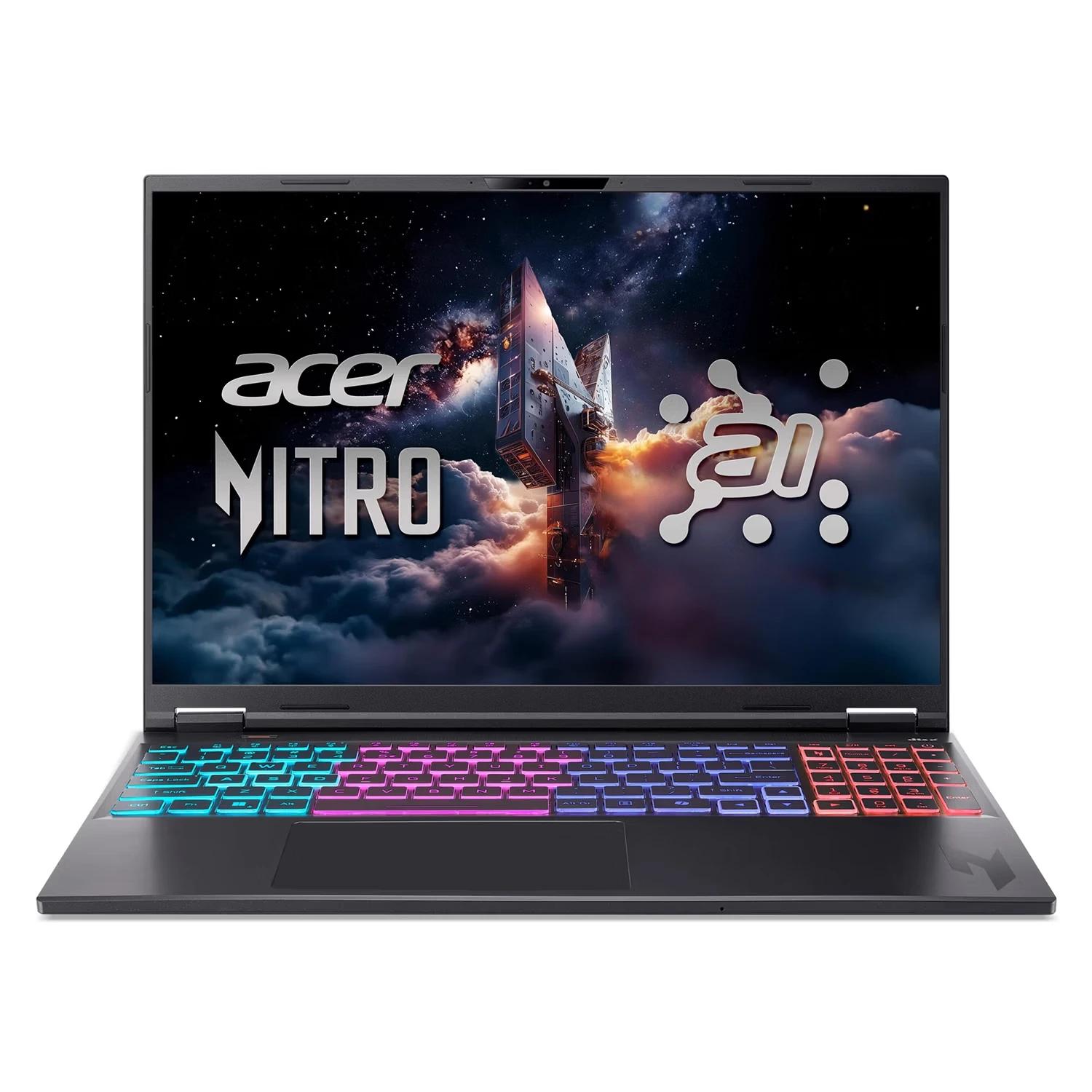 Notebook Gamer Acer Nitro V 16S AI AMD Ryzen 9-365 RTX 5070Ti 32GB RAM 2TB SSD Tela 16" WQXGA IPS Windows 11 Inglês Preto - AN16S-61-R5K4