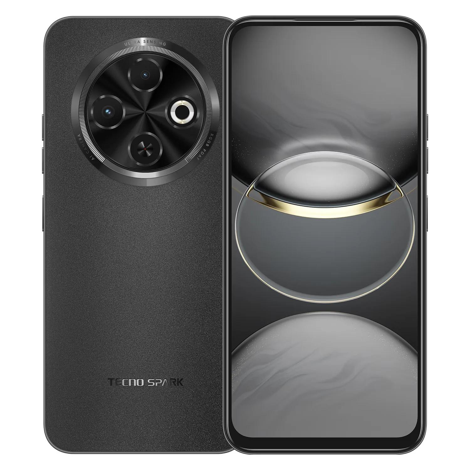 Smartphone Tecno Spark 30C KL5 256GB 8GB RAM Dual SIM Pantalla 6.67" - Negro (Anatel)
