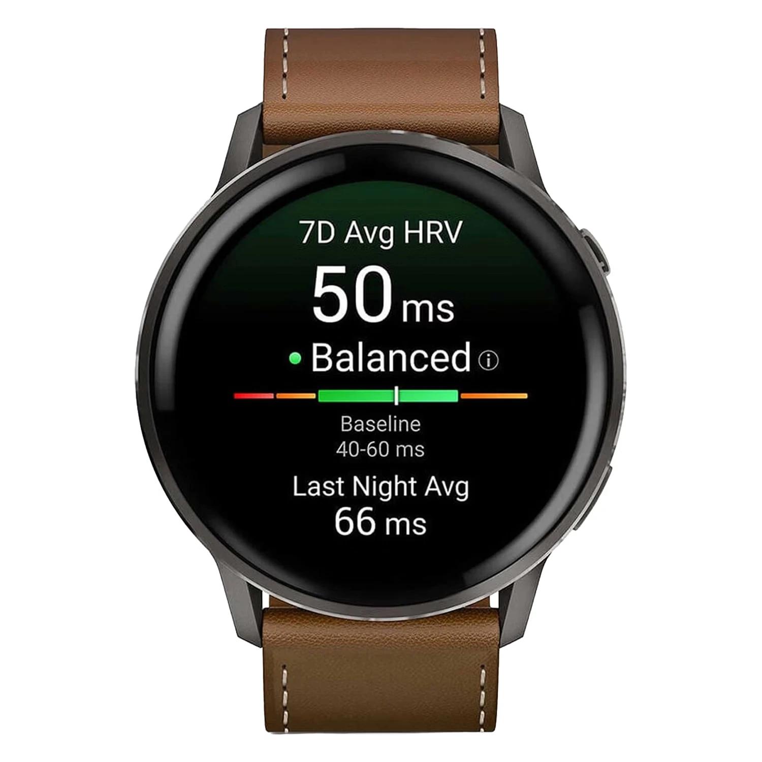 Smartwatch Garmin Venu 4 010-03014-03 45mm Plata - Marrón - Imagen 2
