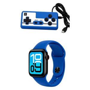 Kit Smartwatch K35 Mini 46mm + Auriculares + Consola Portátil - Azul - Imagen 3