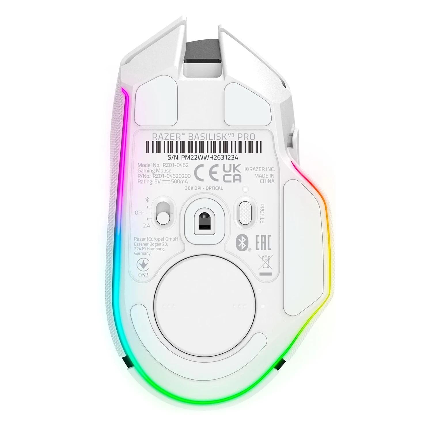 Mouse Gamer Razer Basilisk V3 Pro RZ01-04620200-R3U1 30000 DPI Inalámbrico - Blanco - Imagen 4