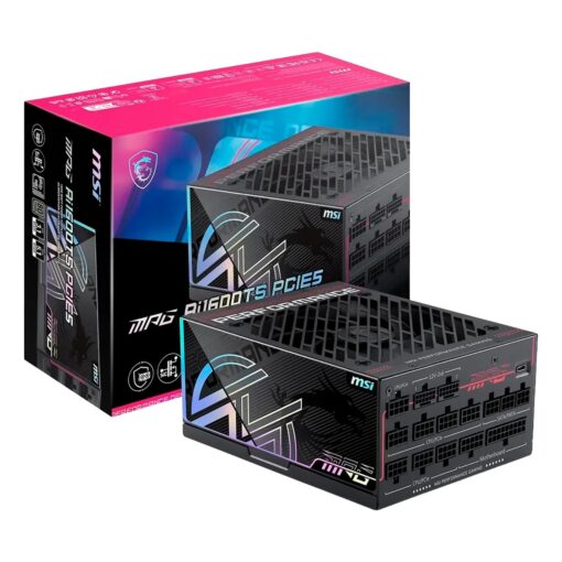 Fonte MSI MEG Ai1600T PCIE5 306-7ZPUA12-CE0 ATX 1600W 80 Plus Titanium - Negro