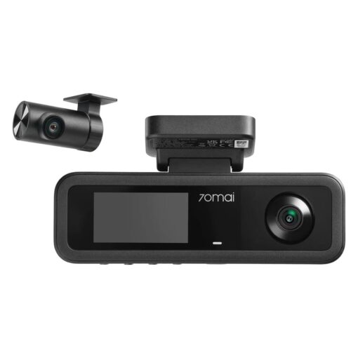 Kit Camara Para Carro Xiaomi 70mai T400-1 Pantalla 1.9" 2K Quad HD + Camara Trasera Y Cabina - Negro