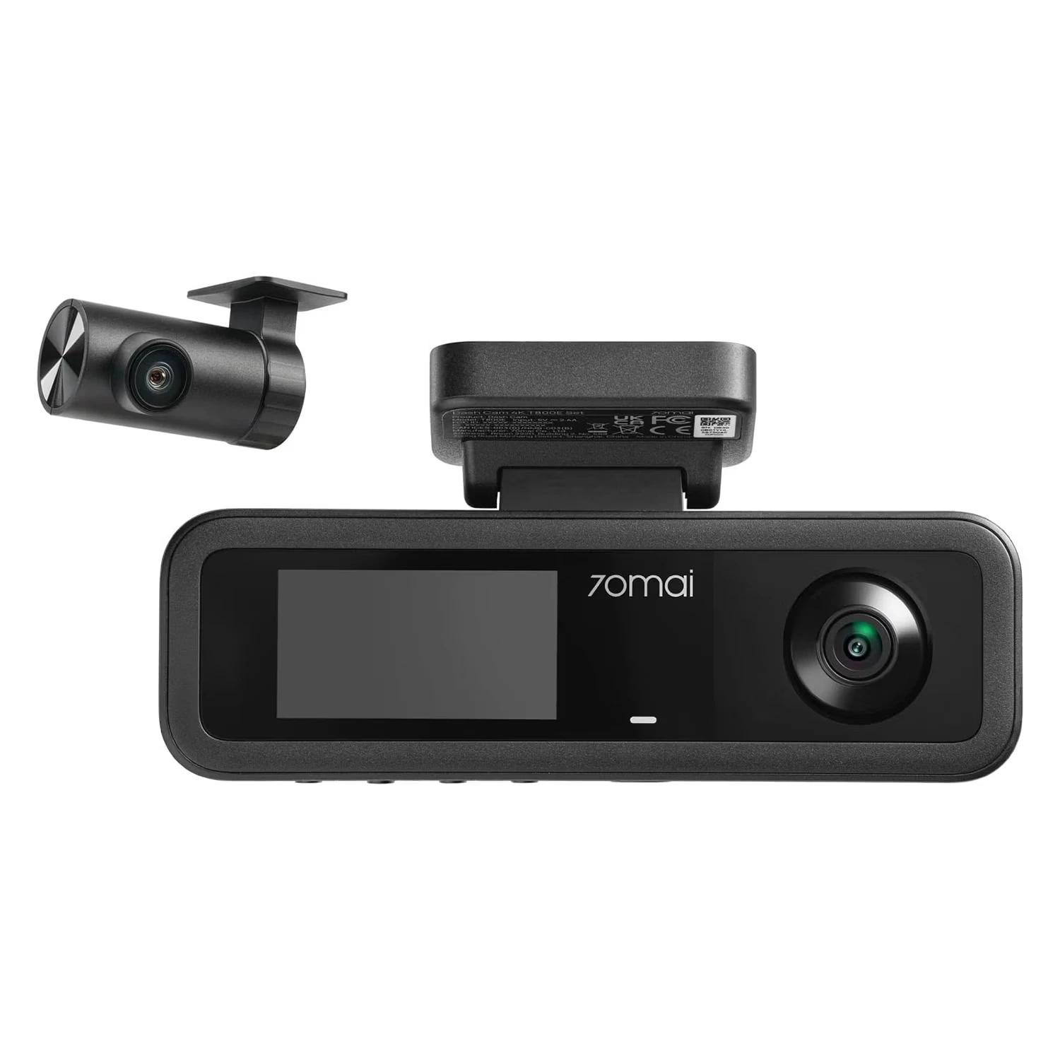 Kit Câmera para Carro Xiaomi 70mai T400-1 Tela 1.9" 2K Quad HD + Câmera Traseira e Cabine - Preto