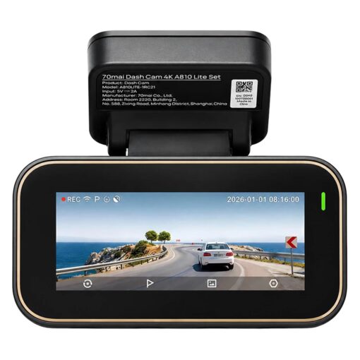 Alternative view of Kit Camara Para Carro Xiaomi 70mai A810 Lite Pantalla 3.18" 4K Ultra HD USB-C + Camara RC21 - Negro