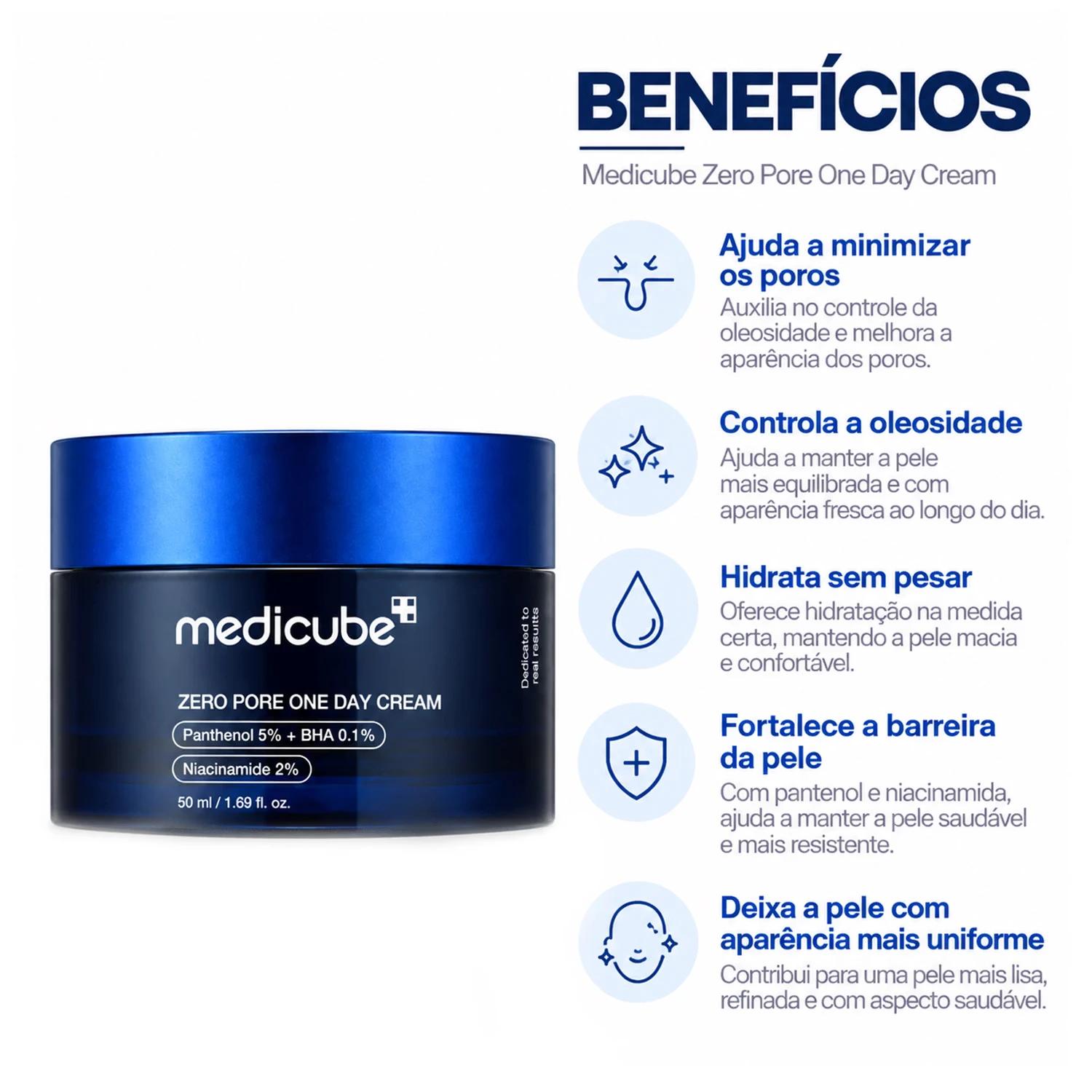 Creme Facial Medicube Zero Pore One Day Cream 50ml - Imagen 3