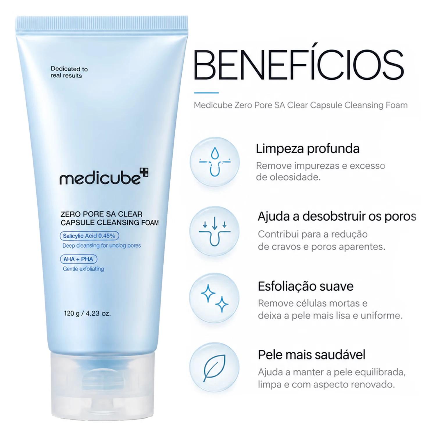 Espuma Facial Medicube Zero Pore Clearing Capsule 120g - Imagen 3