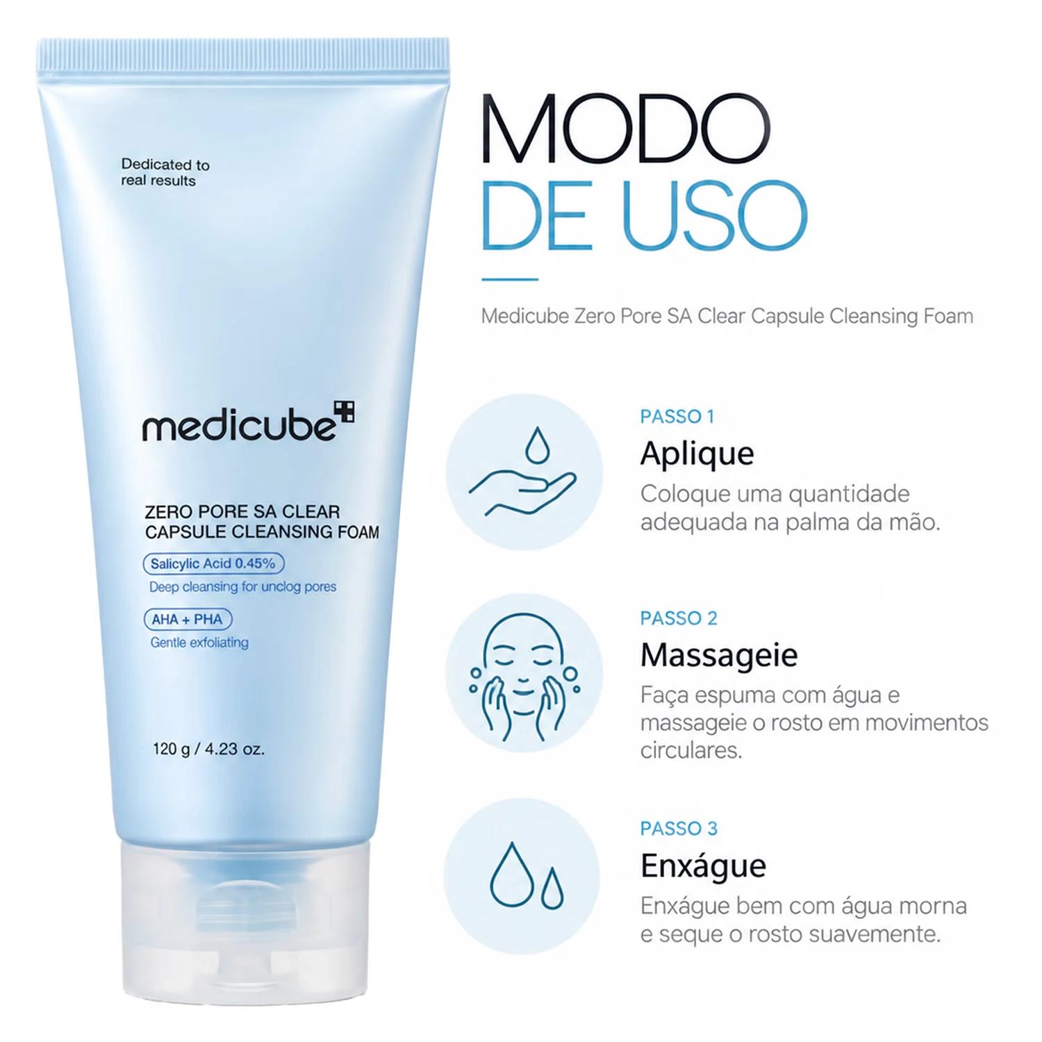 Espuma Facial Medicube Zero Pore Clearing Capsule 120g - Imagen 4