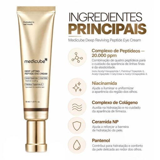 Alternative view of Creme Para Ojos Medicube Deep Lifting Peptide Eye Cream 30ml