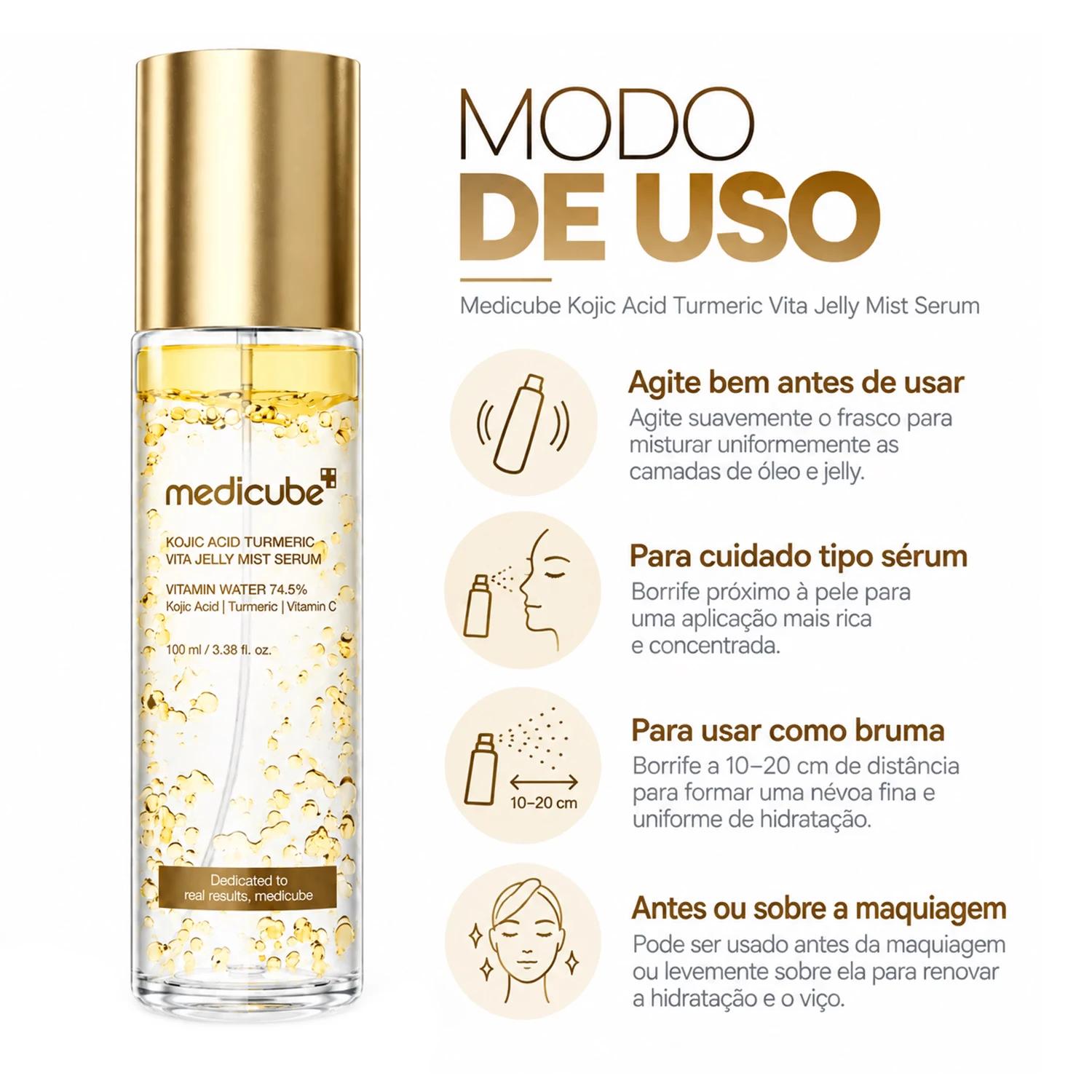 Bruma Facial Medicube Kojic Acid Turmeric Vita Jelly Mist 100ml - Imagen 4