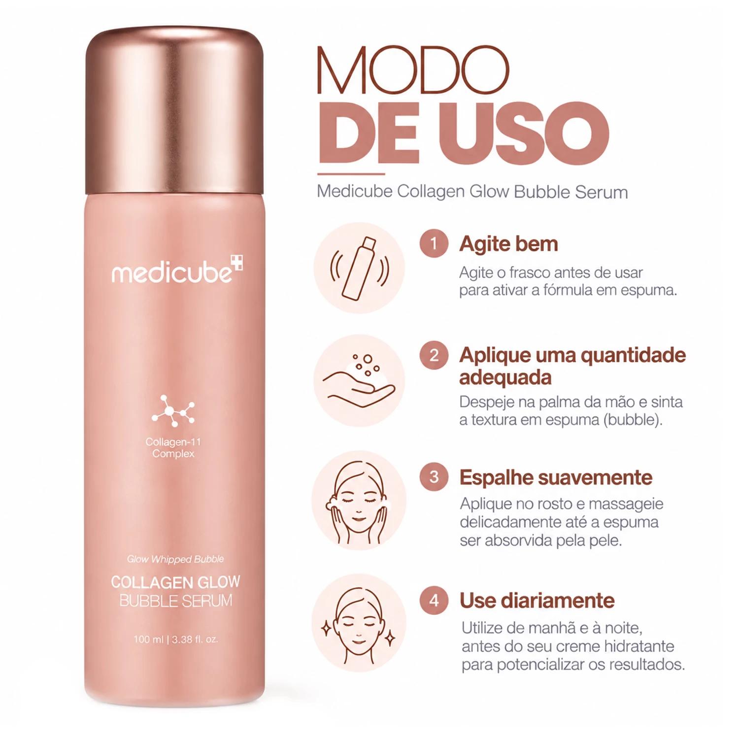 Sérum Facial Medicube Collagen Glow Bubble 100ml - Imagen 4