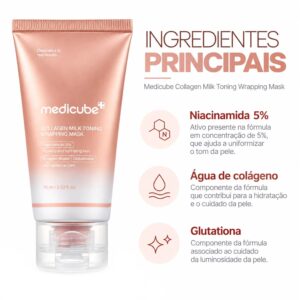 Máscara Facial Medicube Collagen Milk Toning Wrapping Mask 75ml - Imagen 2