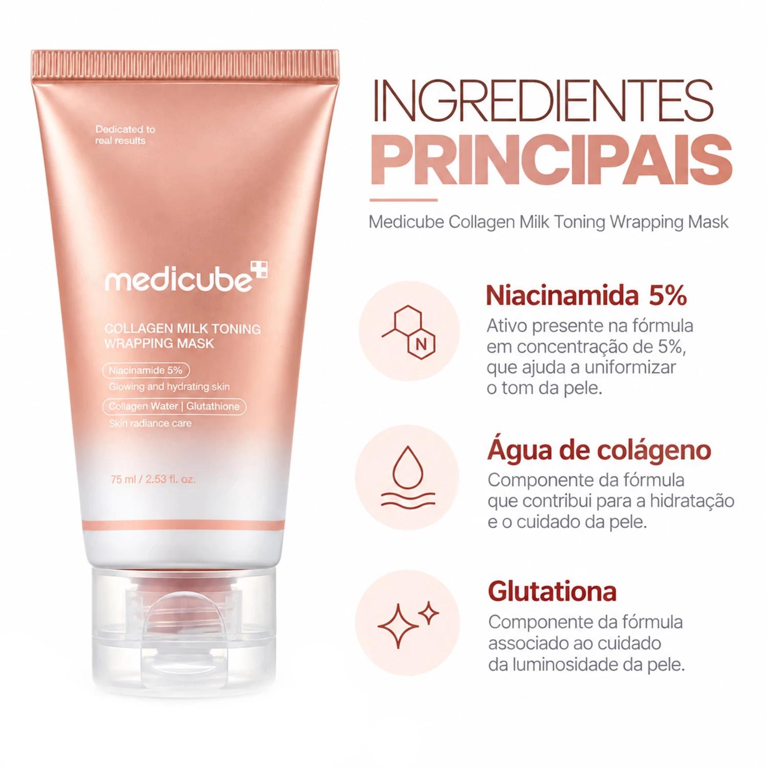 Alternative view of Máscara Facial Medicube Collagen Milk Toning Wrapping Mask 75ml