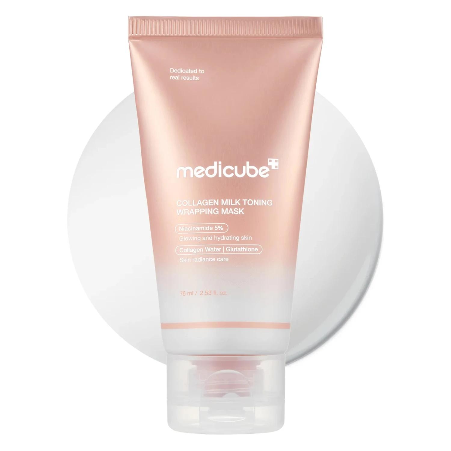 Máscara Facial Medicube Collagen Milk Toning Wrapping Mask 75ml - Imagen 5