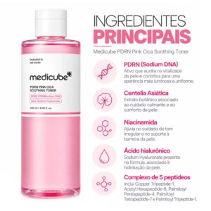 Tónico Facial Medicube PDRN Rosa Cica Soothing Toner 250ml - Imagen 2