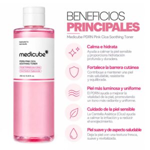 Tónico Facial Medicube PDRN Rosa Cica Soothing Toner 250ml - Imagen 3