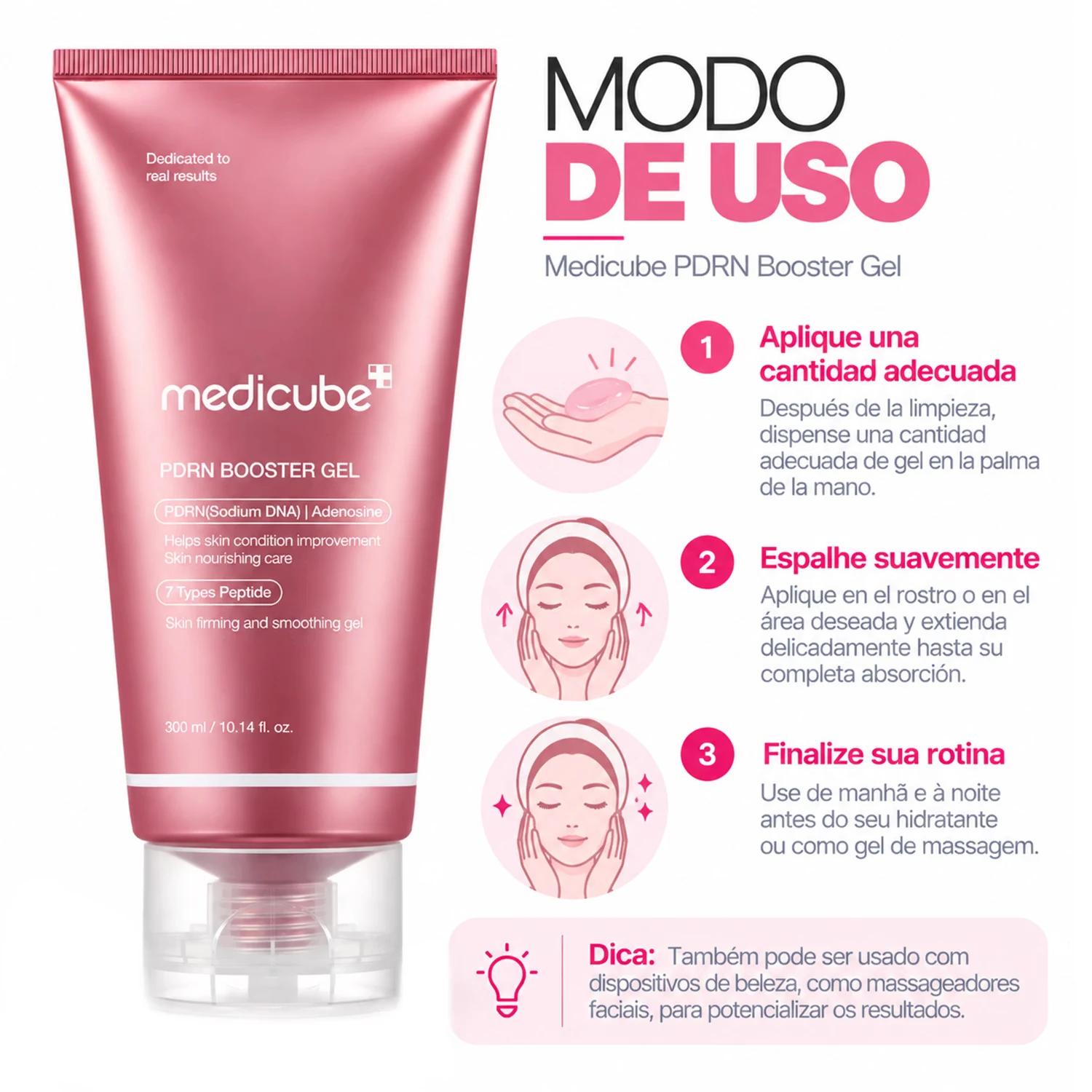 Gel Facial Medicube PDRN Booster Gel 300ml - Imagen 4
