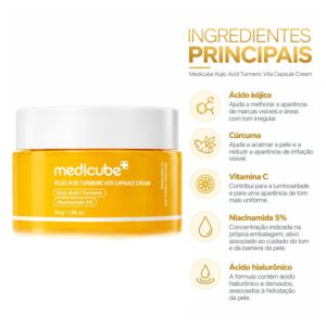 Creme Facial Medicube Kojic Acid Turmeric Vita Capsule Cream 53g - Imagen 2