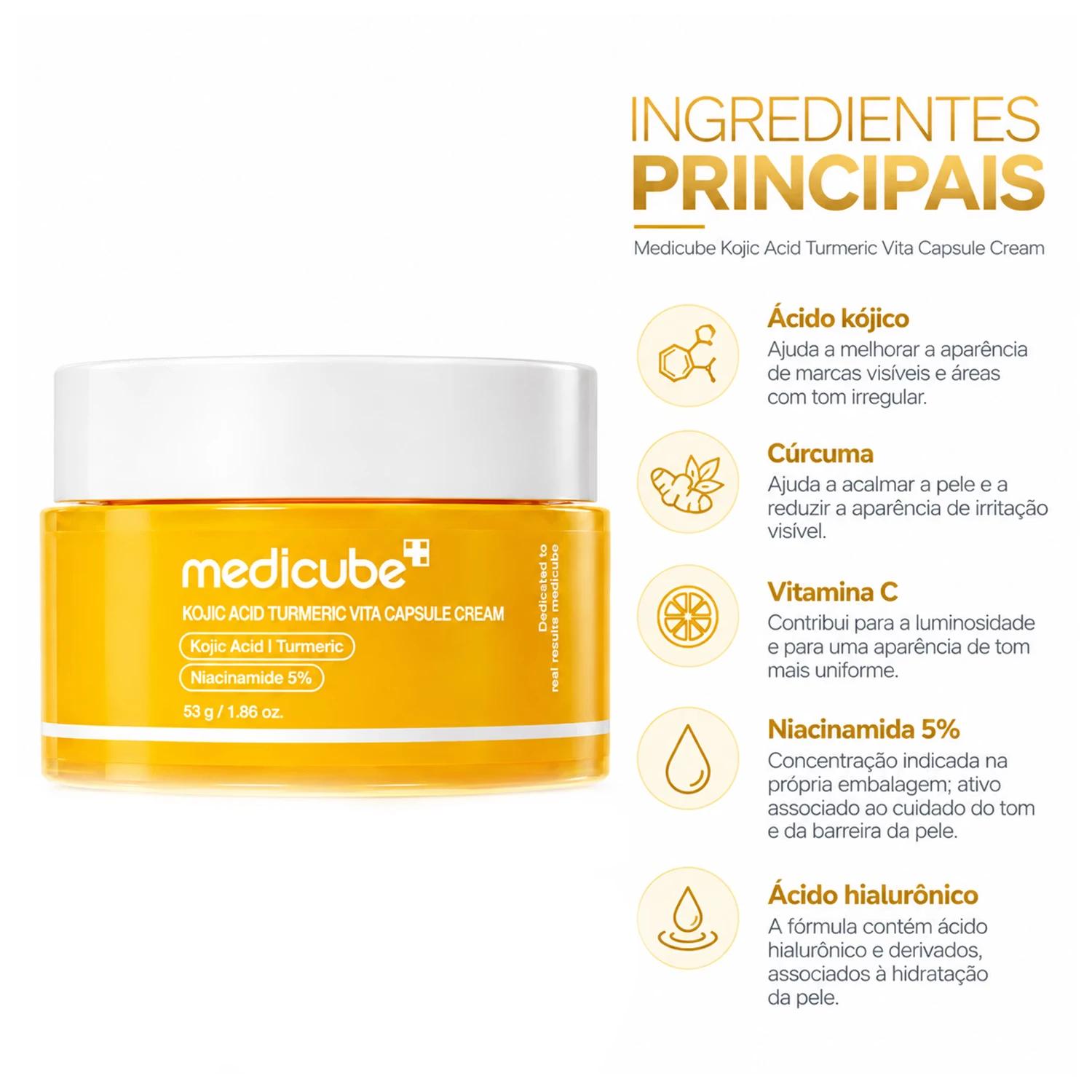 Alternative view of Creme Facial Medicube Kojic Acid Turmeric Vita Capsule Cream 53g