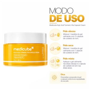 Creme Facial Medicube Kojic Acid Turmeric Vita Capsule Cream 53g - Imagen 4