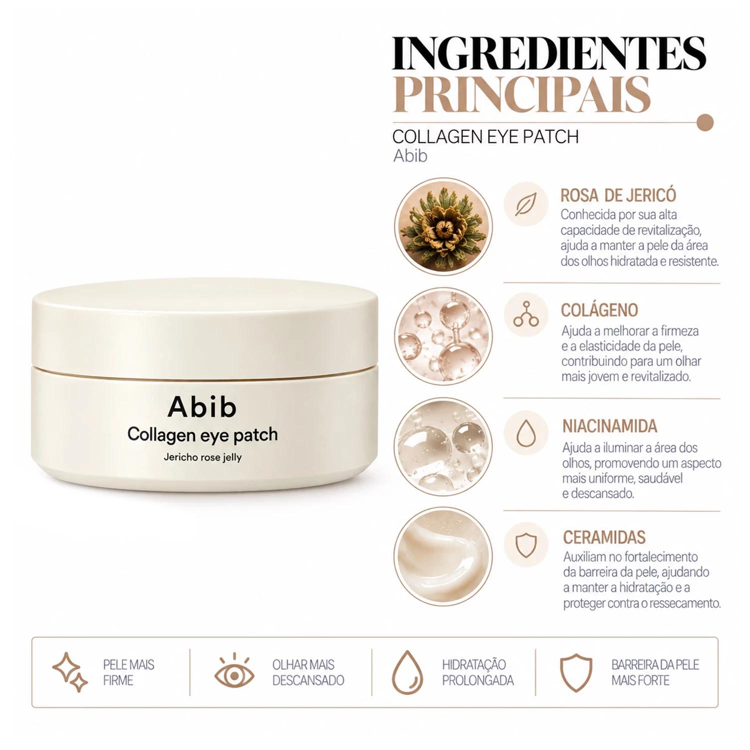 COS ABIB MASCARA P/ojos COLLAGEN EYE PATCH JERICHO ROSE JELLY 60PCS - Imagen 2