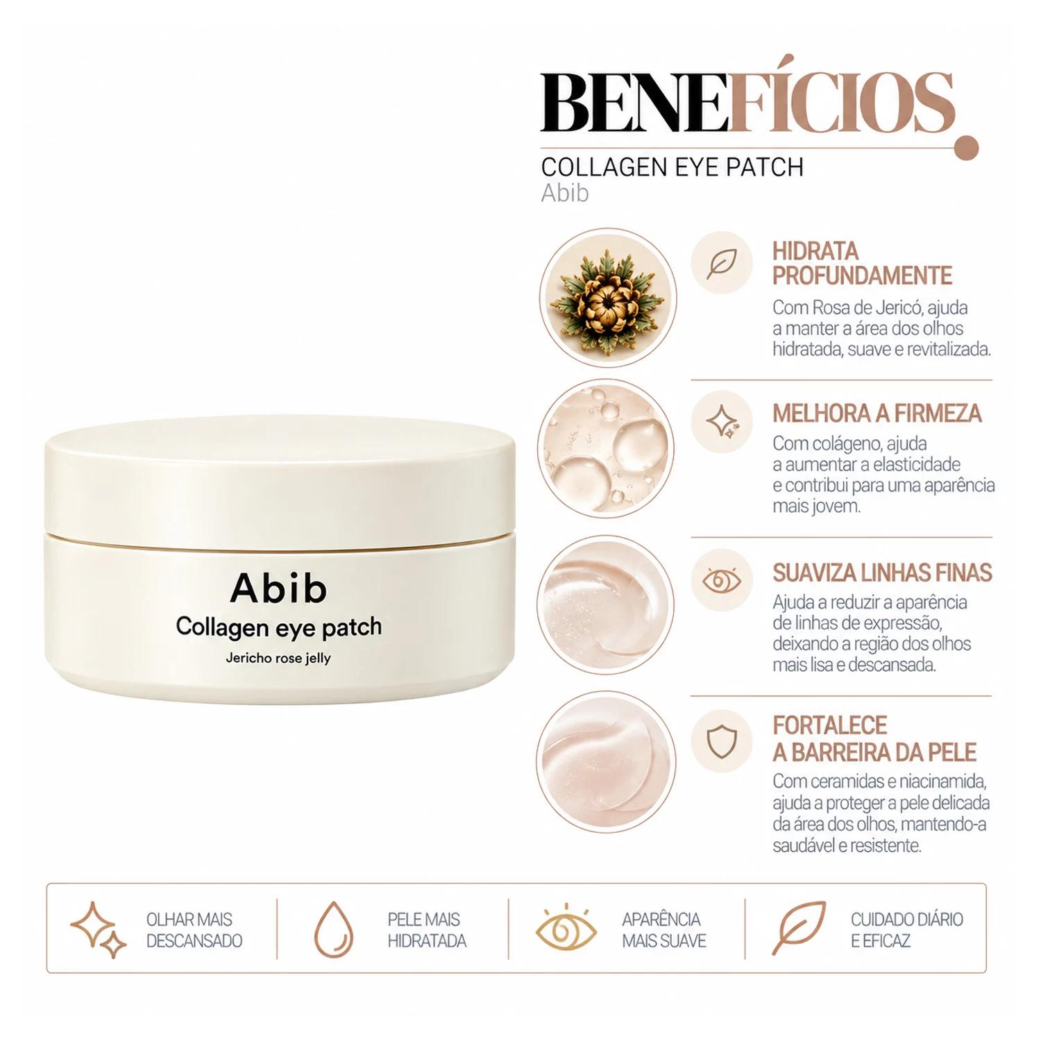 COS ABIB MASCARA P/ojos COLLAGEN EYE PATCH JERICHO ROSE JELLY 60PCS - Imagen 3