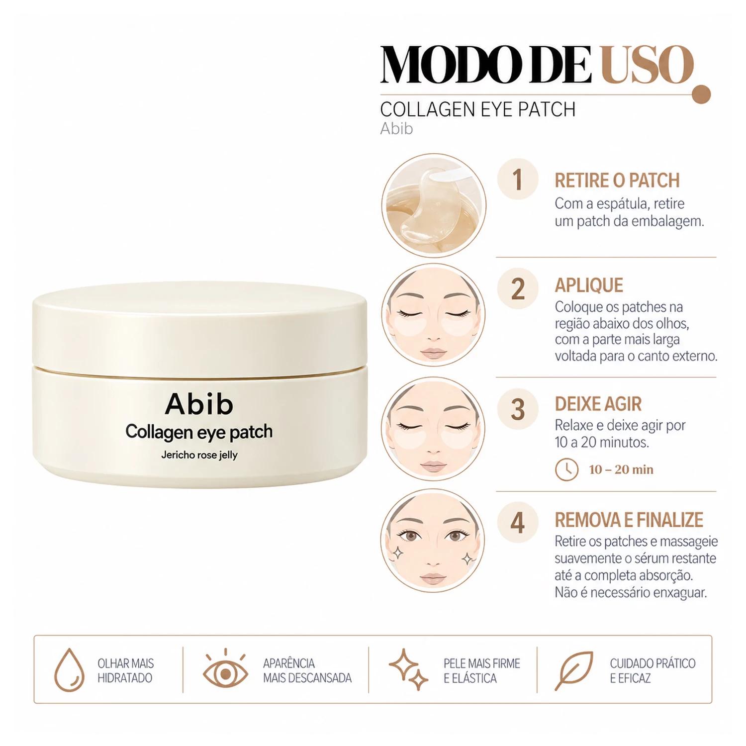 COS ABIB MASCARA P/ojos COLLAGEN EYE PATCH JERICHO ROSE JELLY 60PCS - Imagen 4