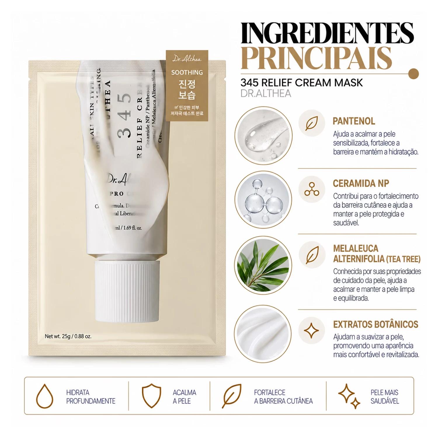 COS DR.ALTHEA MASCARA FACIAL 345 CREAM MASK 4UN - Imagen 3