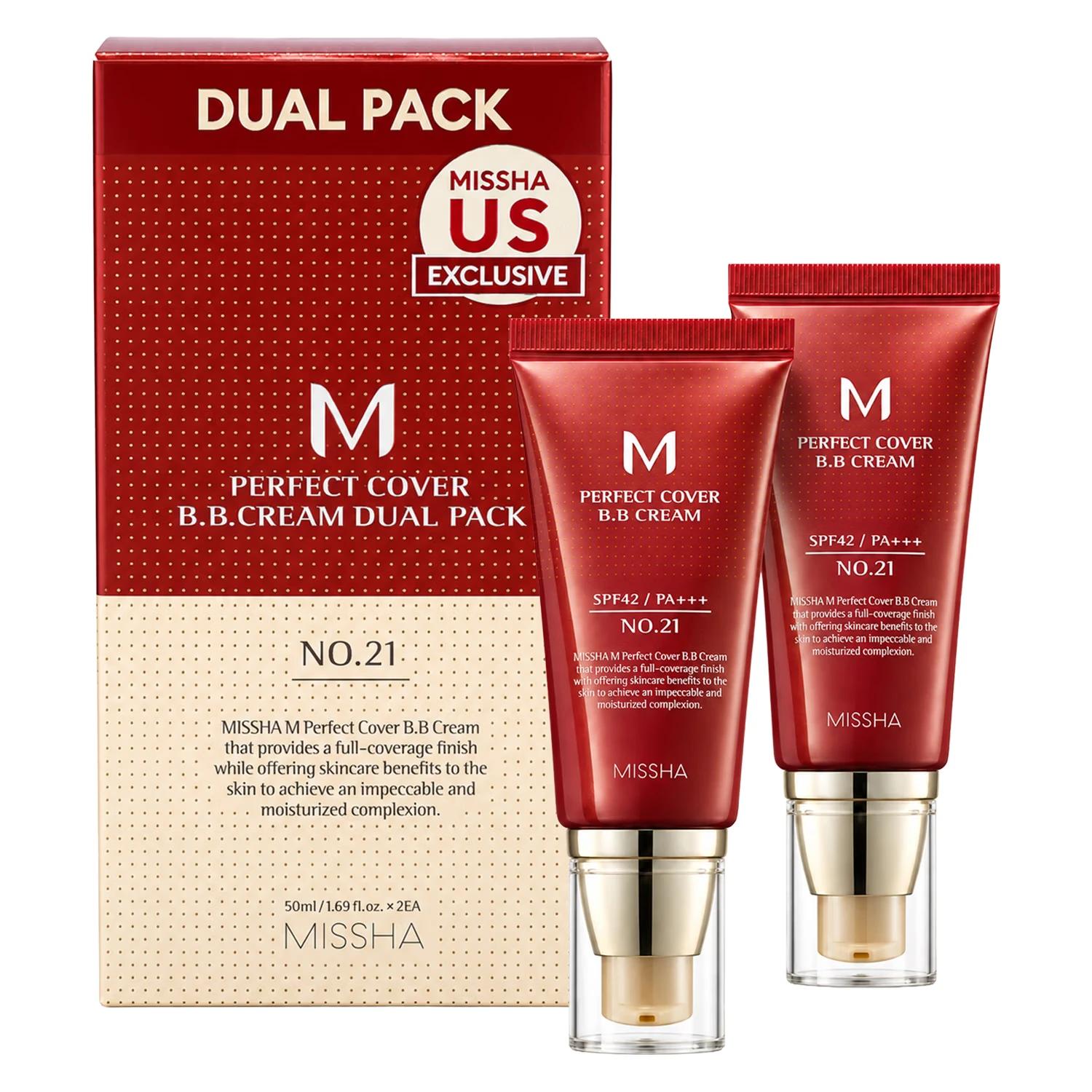 COS MISSHA BB CREAM M PERFECT COVER BB CREAM DUAL PACK #21 LIGHT BEIGE