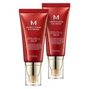 COS MISSHA BB CREAM M PERFECT COVER BB CREAM DUAL PACK #21 LIGHT BEIGE - Imagen 2
