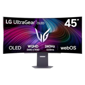 Monitor Gamer LG Ultragear 45GX90SA 45" WUHD 240Hz Curvo OLED - Negro