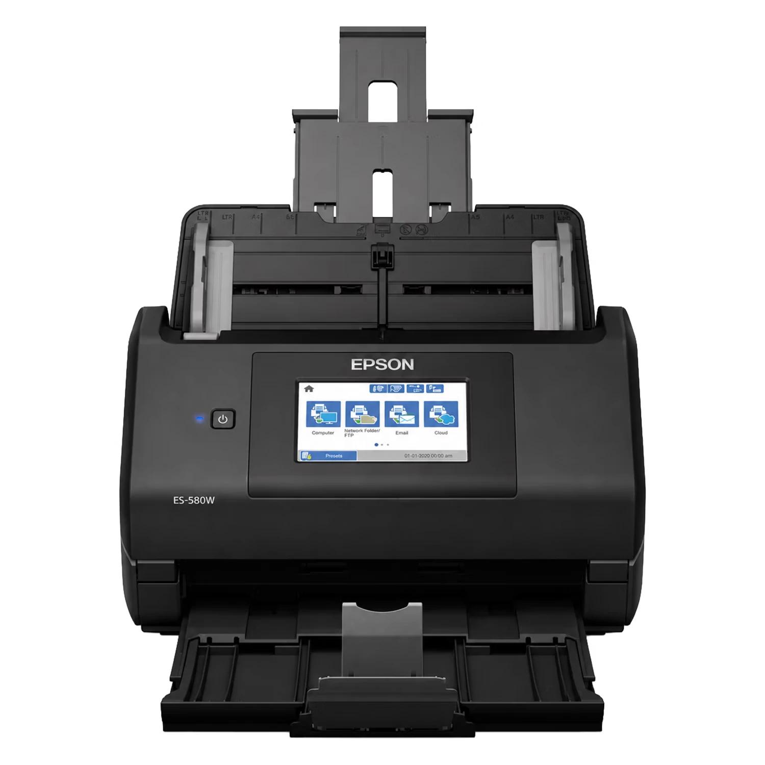Scanner Epson WorkForce ES-580W 600DPI 35PPM USB Bivolt - Preto