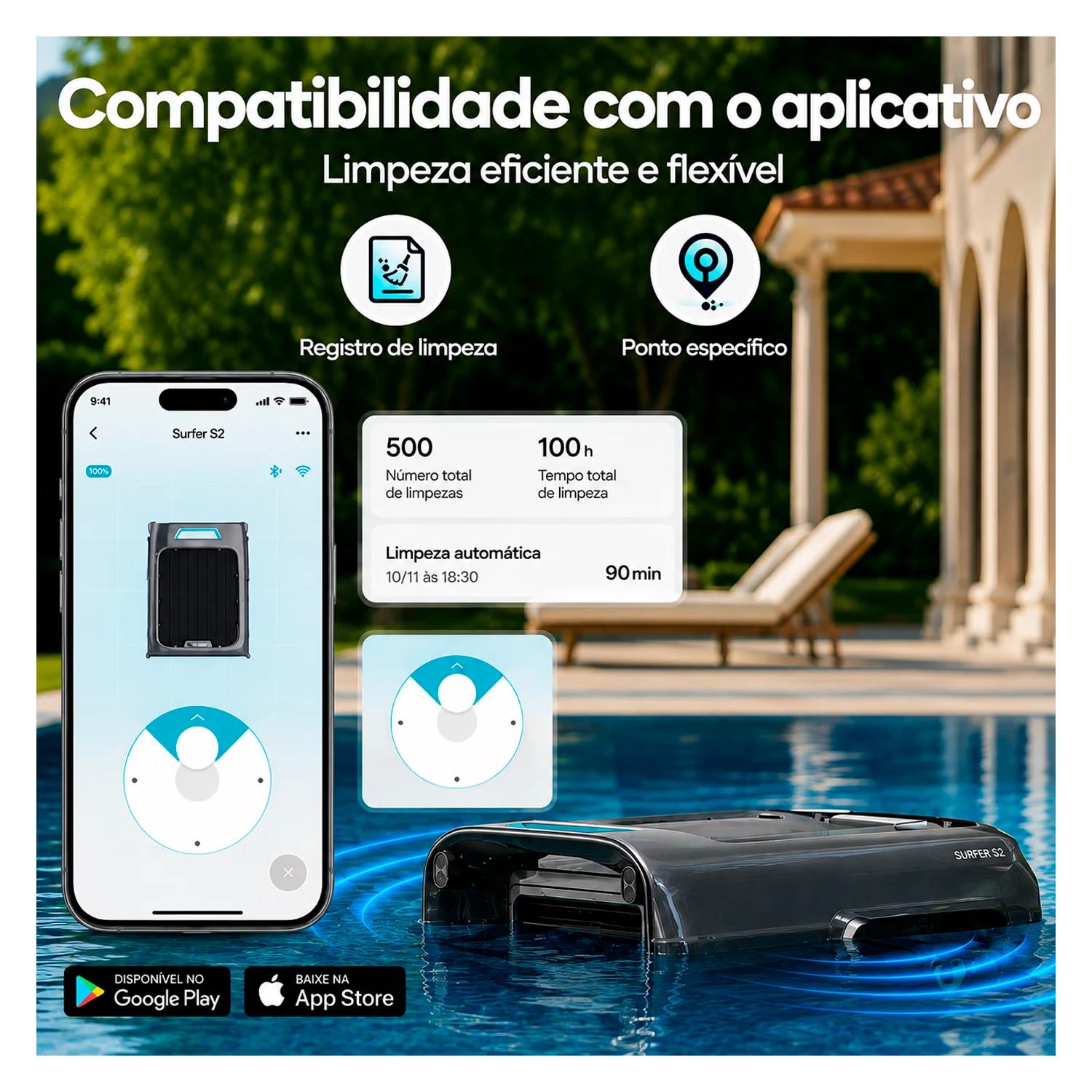 Robô Aspirador Aiper Surfer S2 Skimmer para Piscina - Preto - Imagen 3