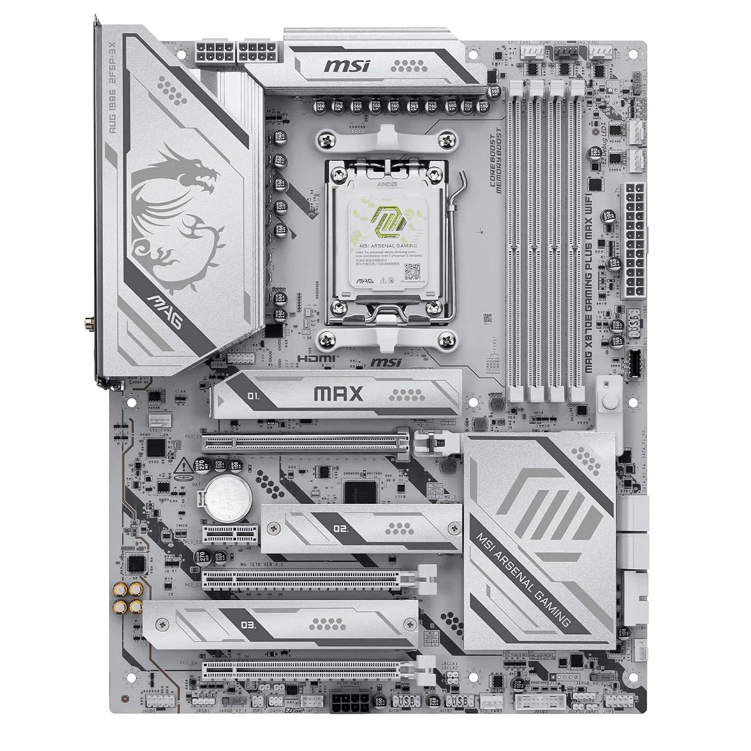 Placa Mãe MSI X870E Gaming Plus Max WiFi DDR5 Socket AM5 Chipset AMD X870E ATX - Imagen 2
