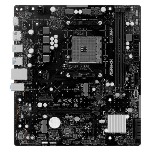 Alternative view of Placa Madre ASRock B550M-P DDR4 Socket AM4 Chipset AMD B550 Micro ATX