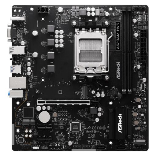 Alternative view of Placa Mãe ASRock A620AM-HVS DDR5 Socket AM5 Chipset AMD A620A Micro ATX