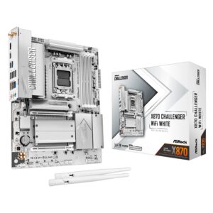 Placa Madre ASRock X870 Challenger WiFi White DDR5 Socket AM5 Chipset AMD X870 ATX
