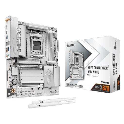 Placa Madre ASRock X870 Challenger WiFi White DDR5 Socket AM5 Chipset AMD X870 ATX
