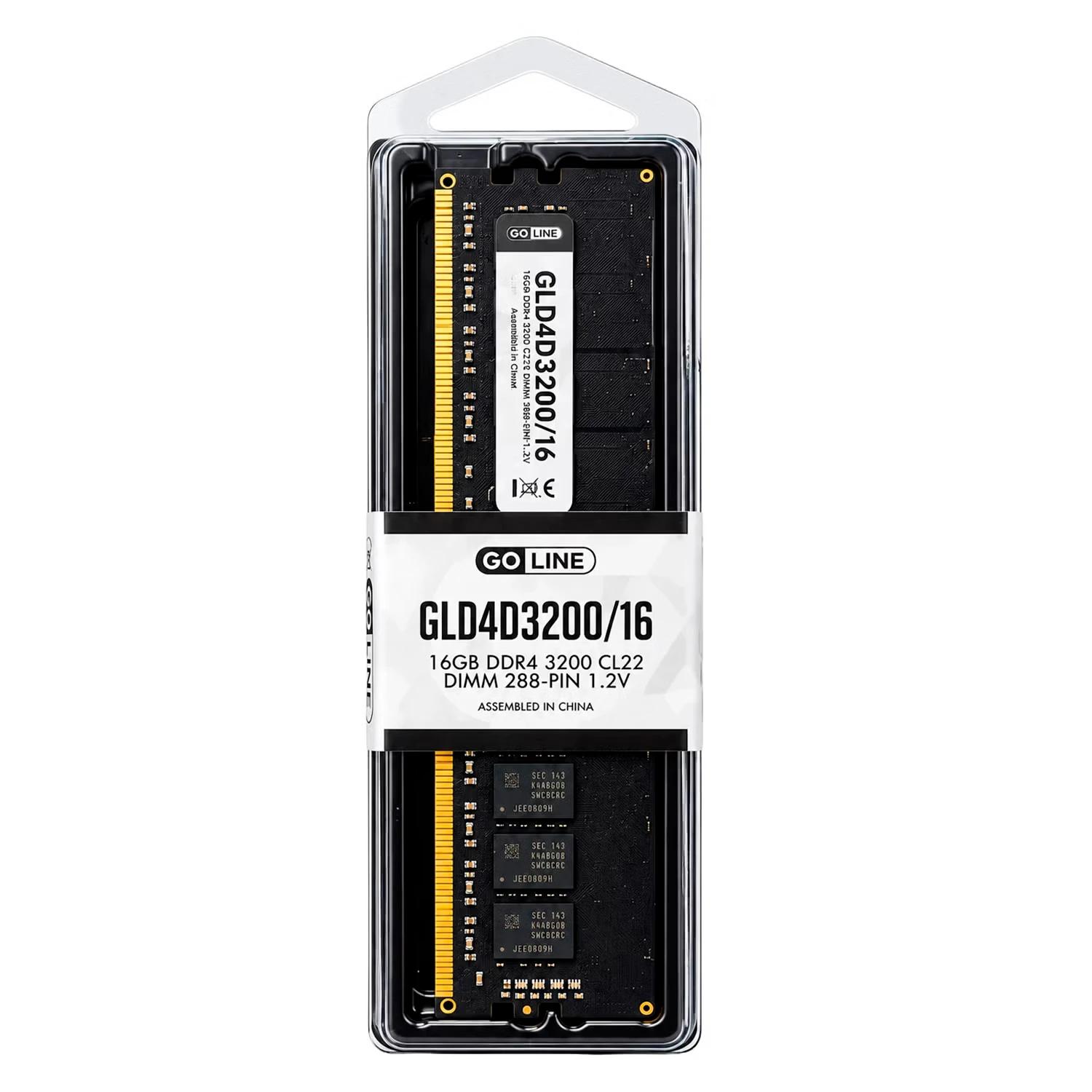 Alternative view of Memória RAM Goline 16GB DDR4 3200 MHz - GLD4D3200/16