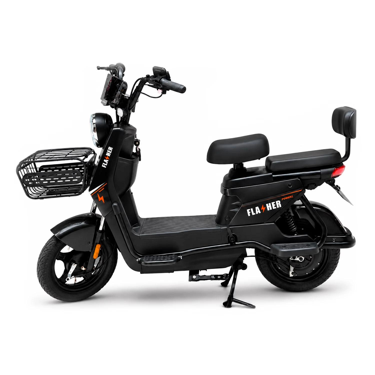 Moto Elétrica Flasher Autopropelid 1000W 14" LED - Negro