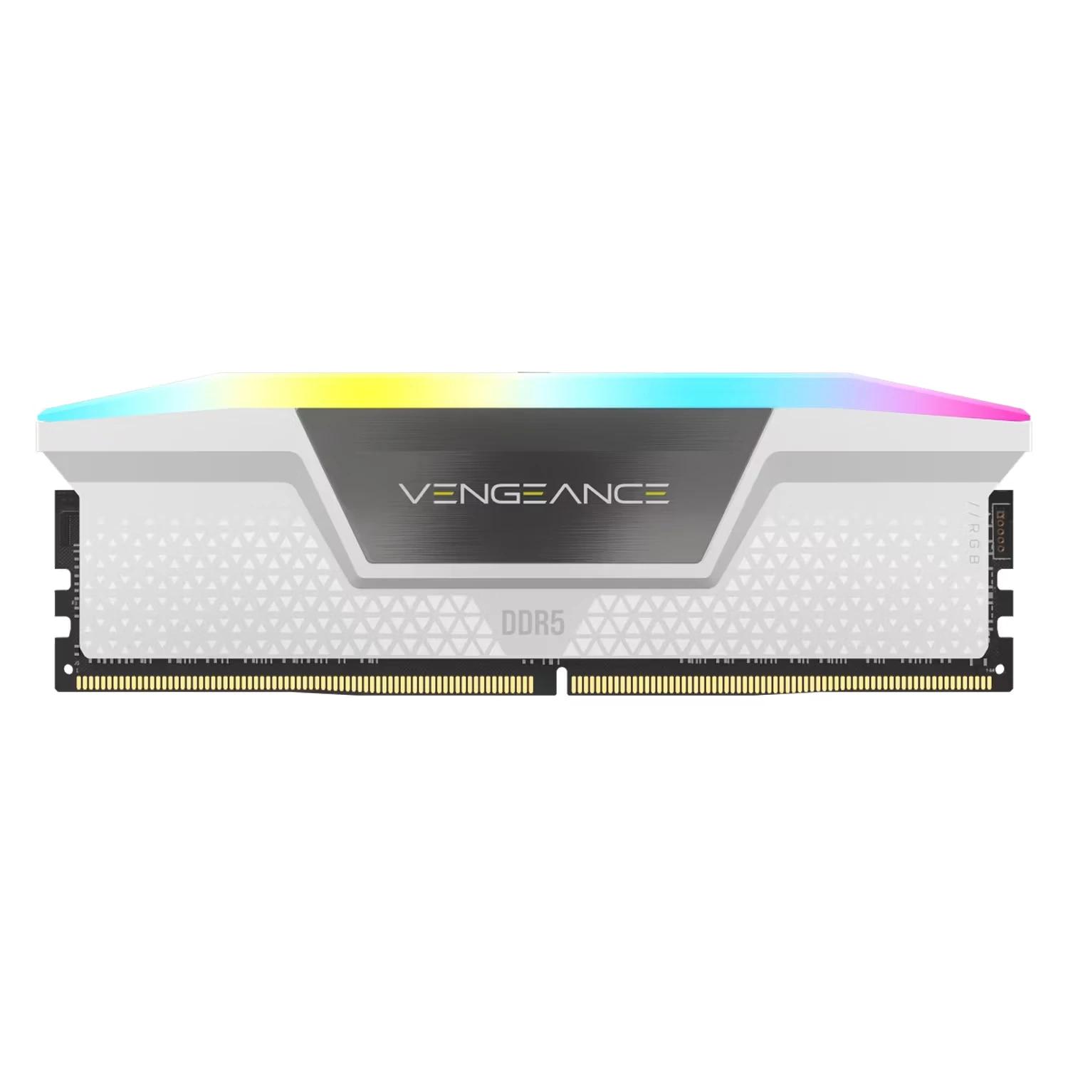 Memoria RAM Corsair Vengeance RGB 32GB (2x16GB) DDR5 6000 MHz - CMH32GX5M2D6000Z38W - Imagen 2