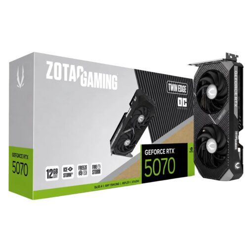 Placa De Video Zotac Gaming Twin Edge OC NVIDIA GeForce RTX-5070 12GB GDDR7 - ZT-B50700H-10A