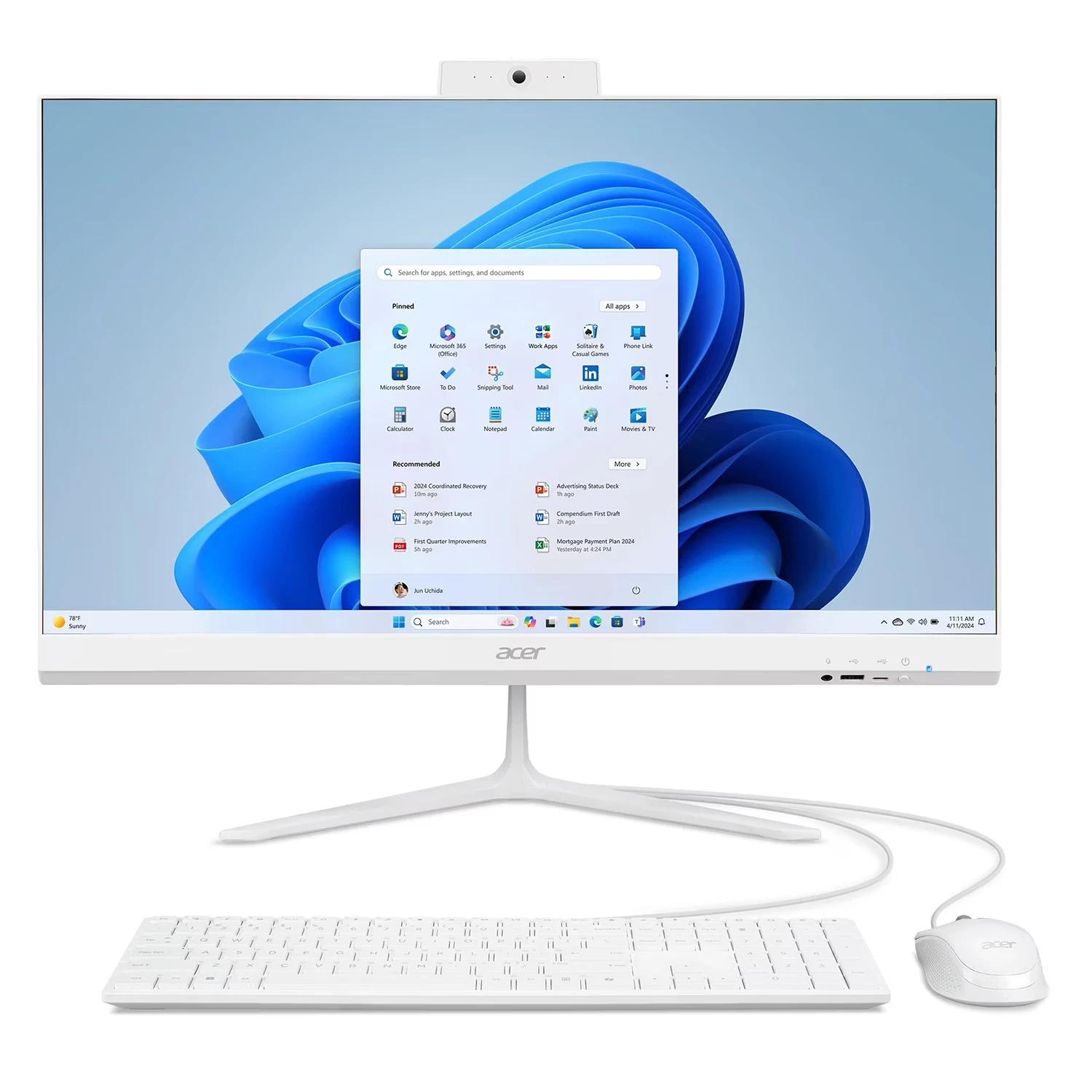 ALL IN ONE ACER C24B-GMDCR-UWR3 R3-30/8G/256GSSD/23.8"/120HZ***