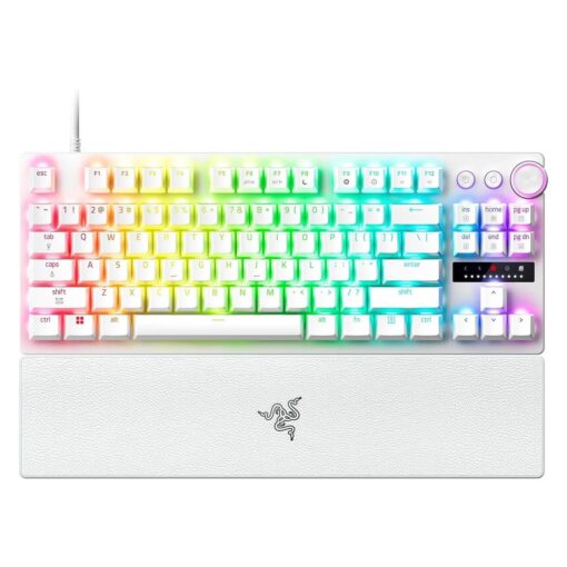 Teclado Gamer Razer Huntsman V3 Pro TKL RZ03-05521100-R3U1 RGB USB - Blanco