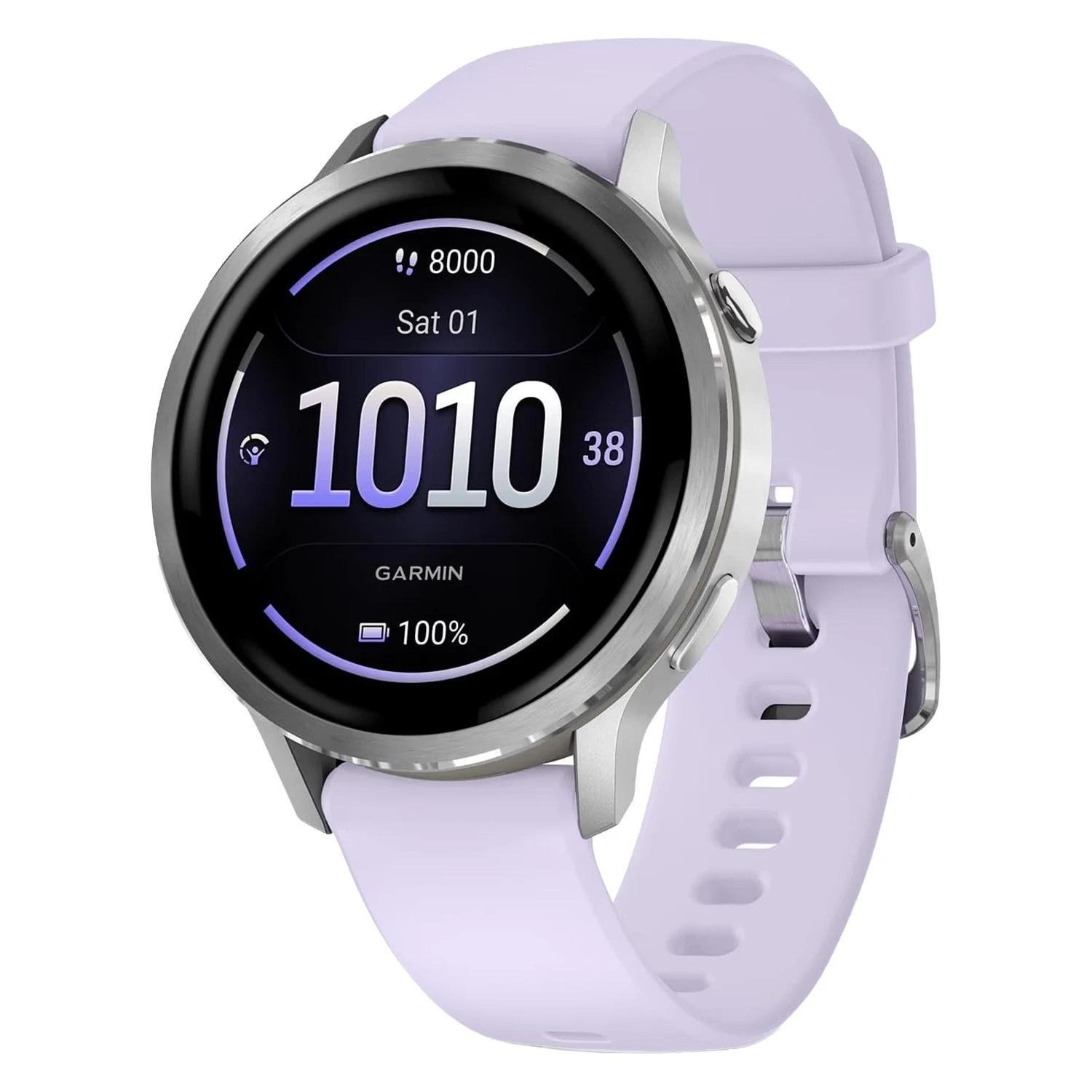 Smartwatch Garmin Venu 4 010-03013-01 45mm - Prata e Roxo